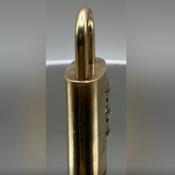 Authentic Vintage Louis Vuitton Brass Dial Lock Combination Padlock - Picture 2 of 4